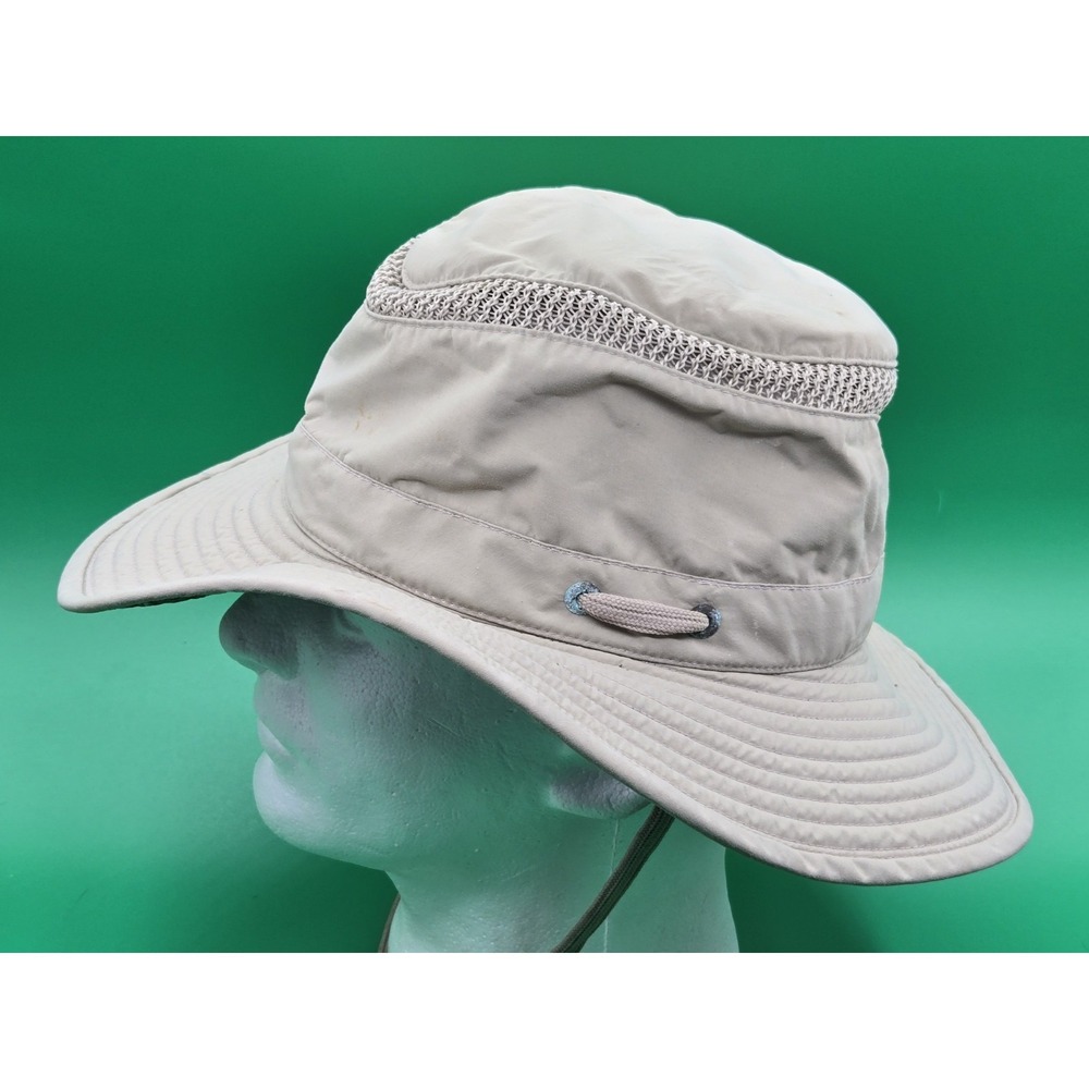 Tilley Airflow Hat 7 1/4 LTM6 Tan Khaki Chinstrap Mesh